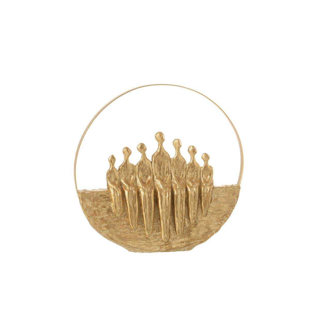 J-Line Figuren 7-teiliger Kreis Poly Gold - HomeDesign Knaus