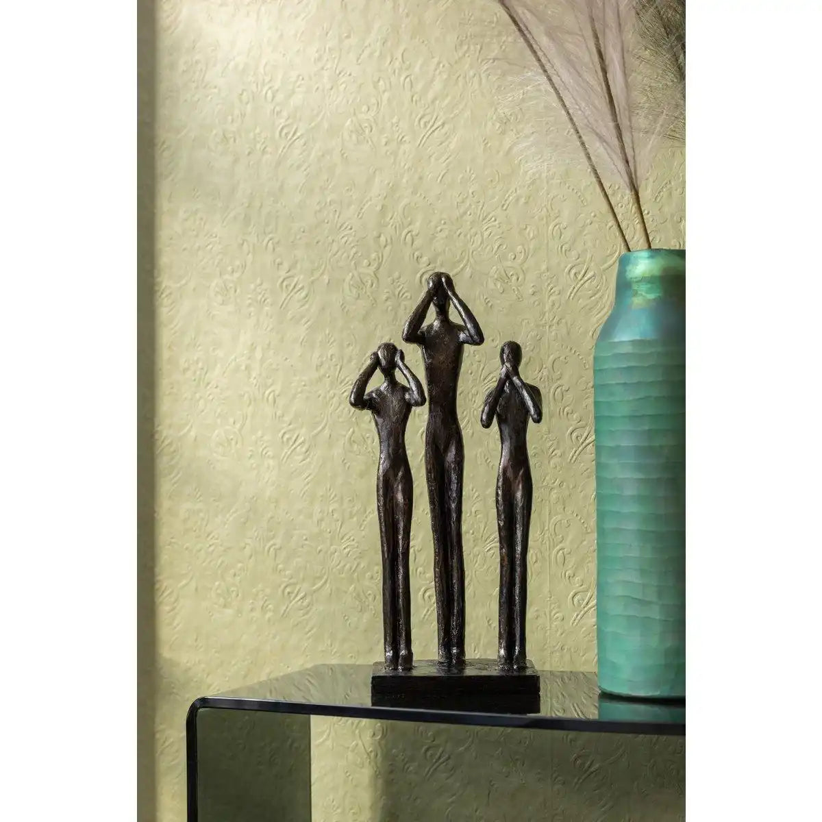 J-Line Figuren hören/sehen/sprechen nichts Böses Poly Dunkelbraun - HomeDesign Knaus