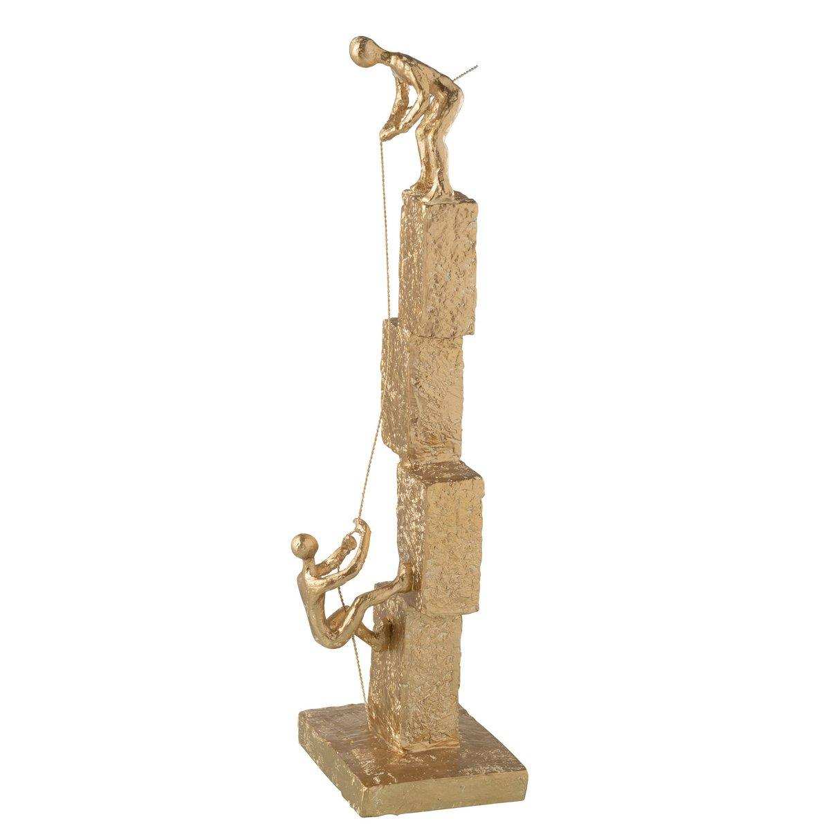 J-Line Figuren Klettern Modern Resine Gold - HomeDesign Knaus