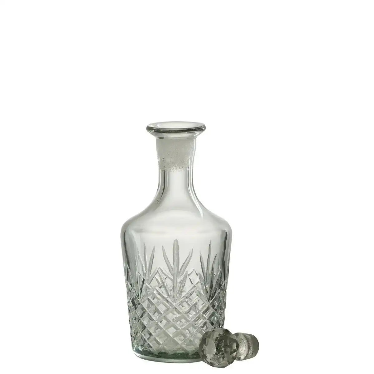 J-Line Flasche Faune Glas Transparent Groß - HomeDesign Knaus