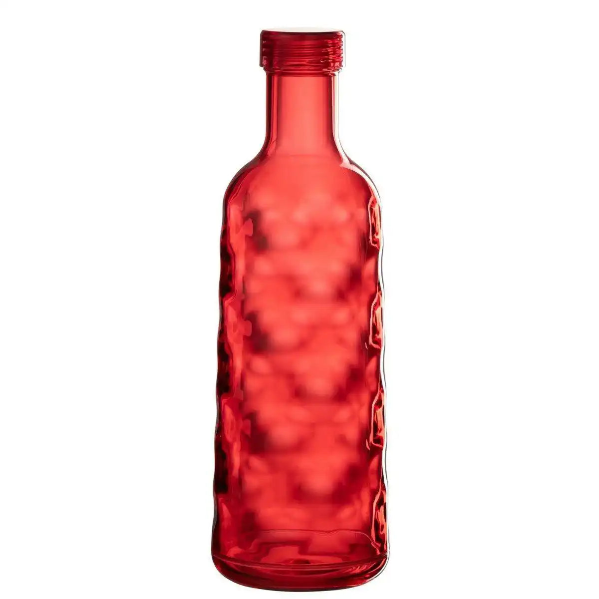 J-Line Flasche Hammered In Giftbox - Kunststoff - Rot - HomeDesign Knaus