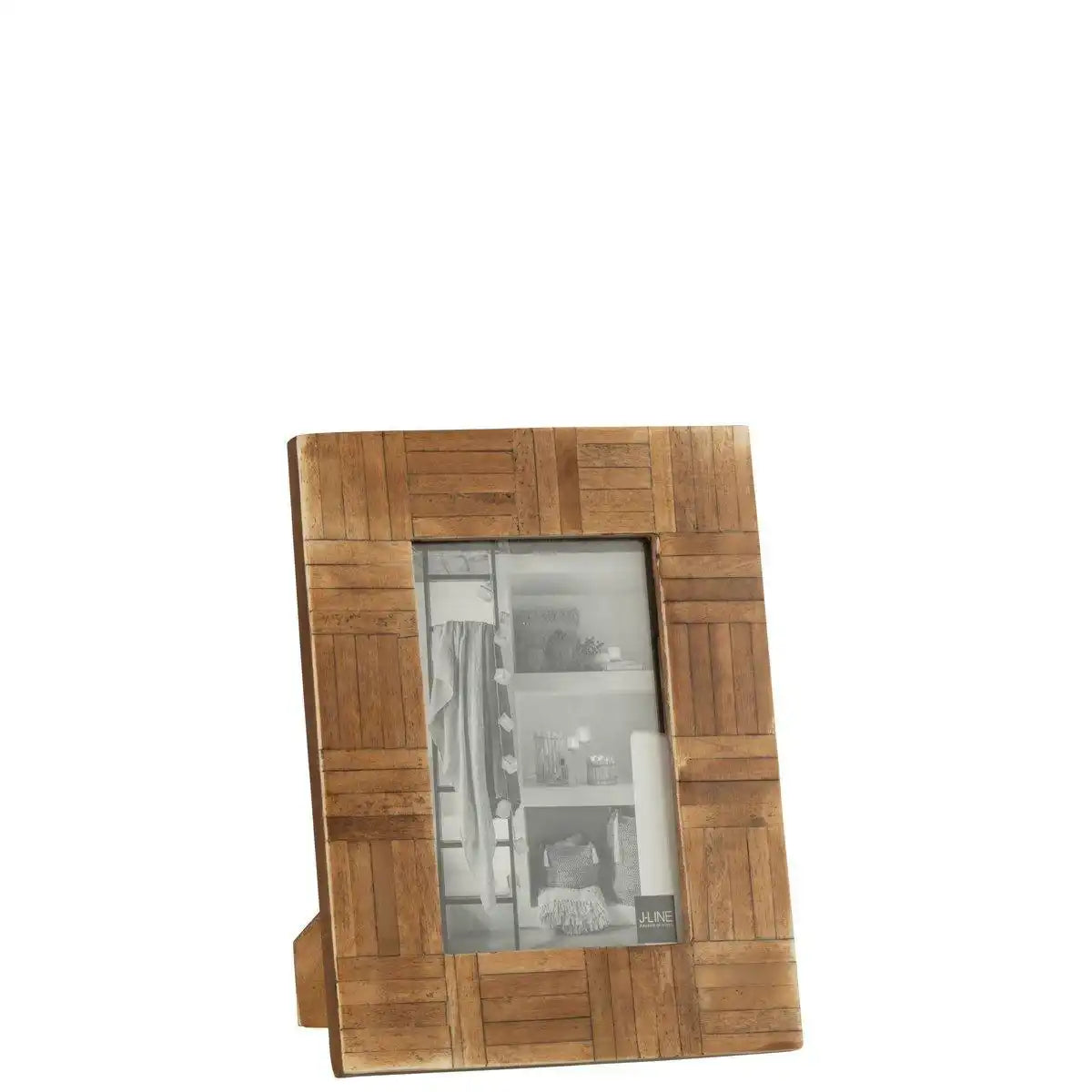 J-Line Fotorahmen – Fotorahmen Rechteck – Holz – Braun – klein - HomeDesign Knaus