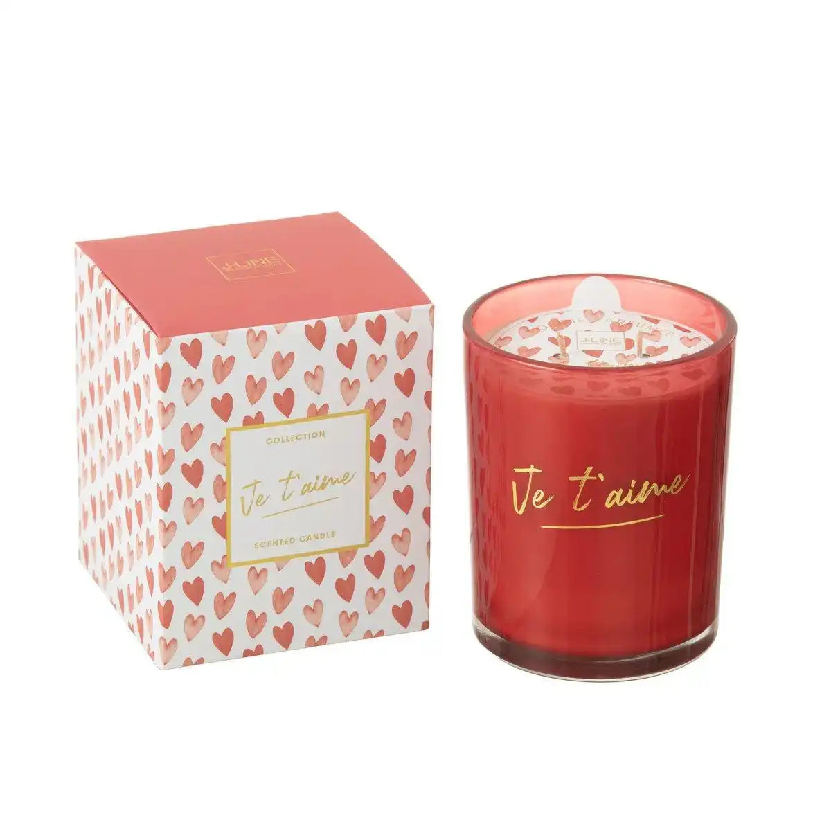 J-Line Geurkaars Je T'aime Rood Large-70 Uren - HomeDesign Knaus