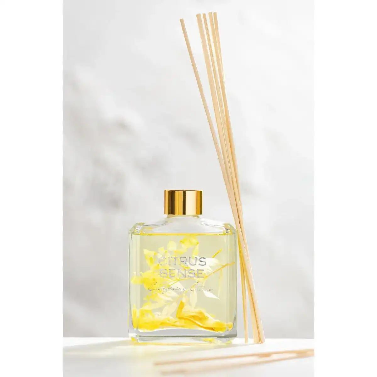 J-Line geurolie + stokjes - Citrus Sense - gelb - glas - HomeDesign Knaus