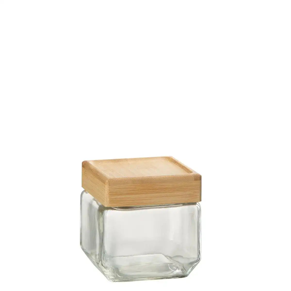 J-Line Glasgefäß Brad Glas/Bambus transparent/natürlich klein - HomeDesign Knaus