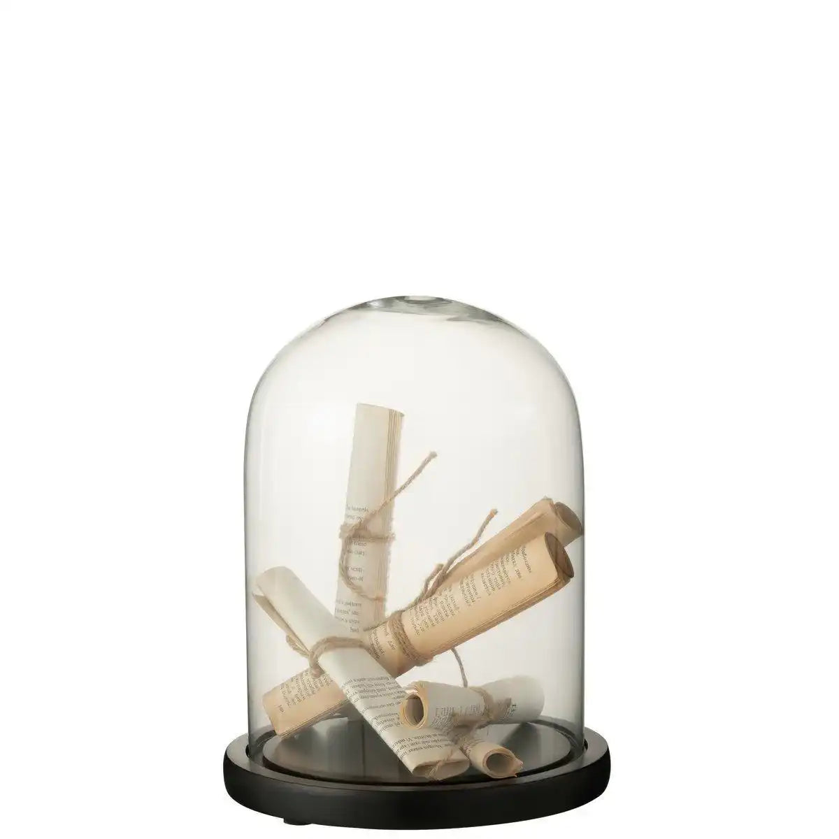 J-Line Glockenglas aus Papier, Pergamentglas, Beige, klein - HomeDesign Knaus