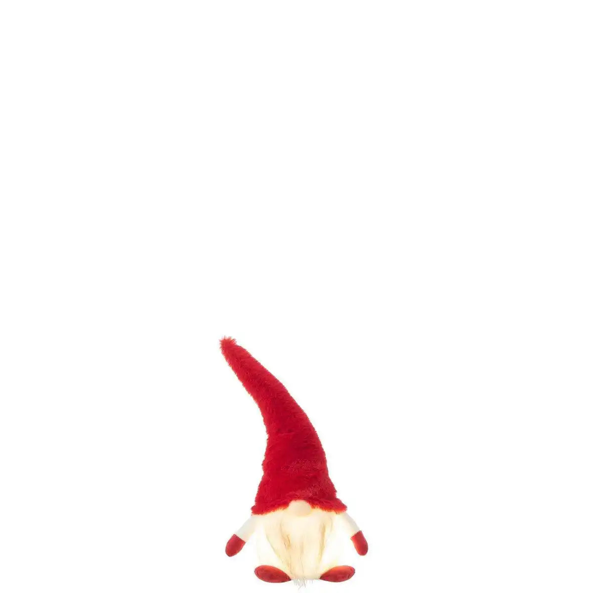 J-Line Gnome+Led Textil Rot/Weiß Klein - HomeDesign Knaus