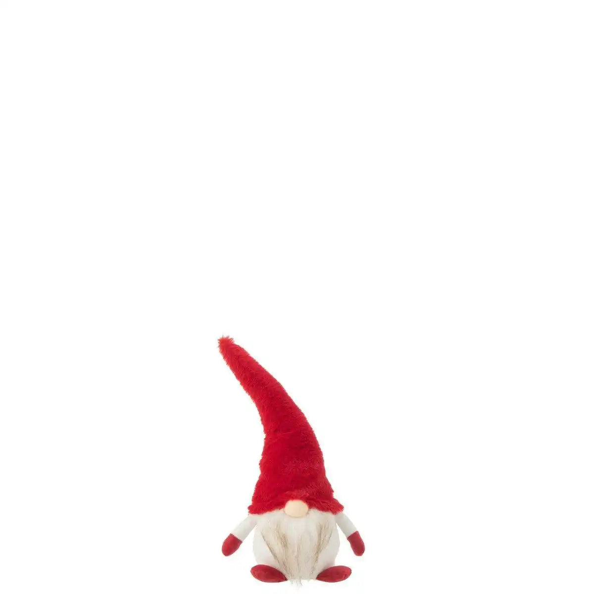 J-Line Gnome+Led Textil Rot/Weiß Klein - HomeDesign Knaus