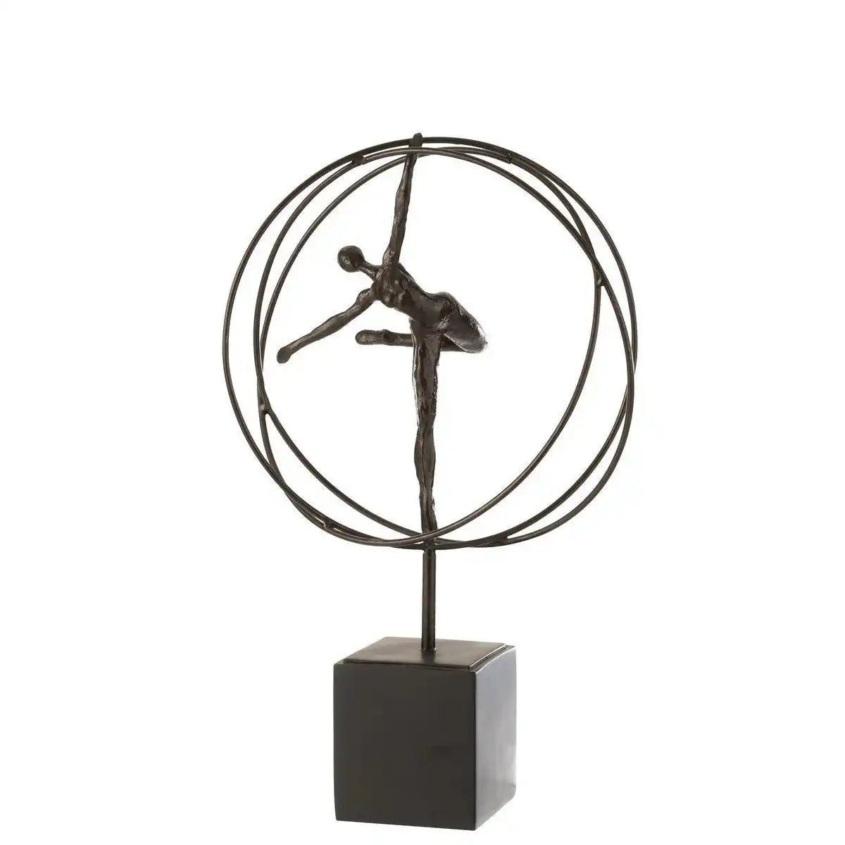 J-Line Gymnast In Circle Leg Stretched Poly Dunkelbraun - HomeDesign Knaus