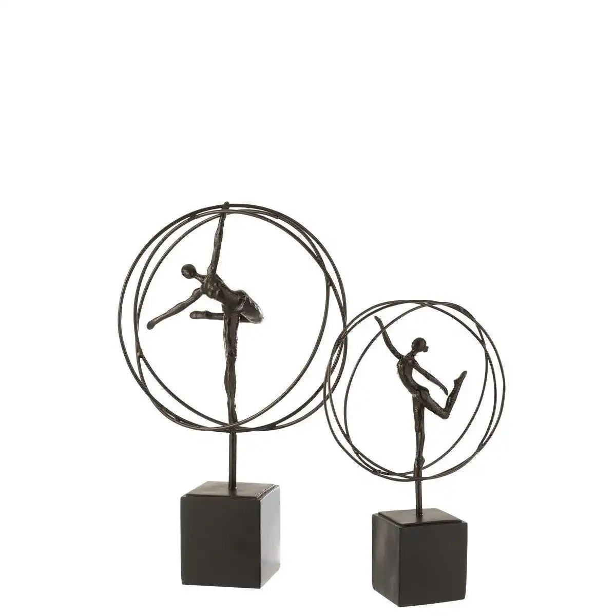 J-Line Gymnast In Circle Leg Stretched Poly Dunkelbraun - HomeDesign Knaus