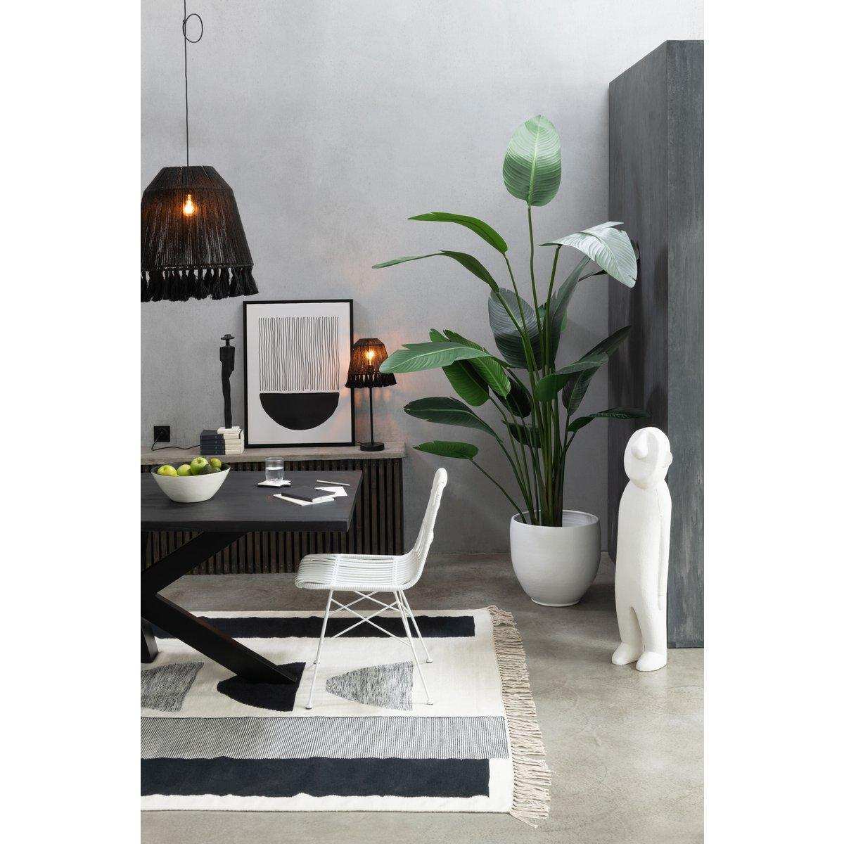 J-Line Hängelampe Celia – Jute – Schwarz – klein - HomeDesign Knaus