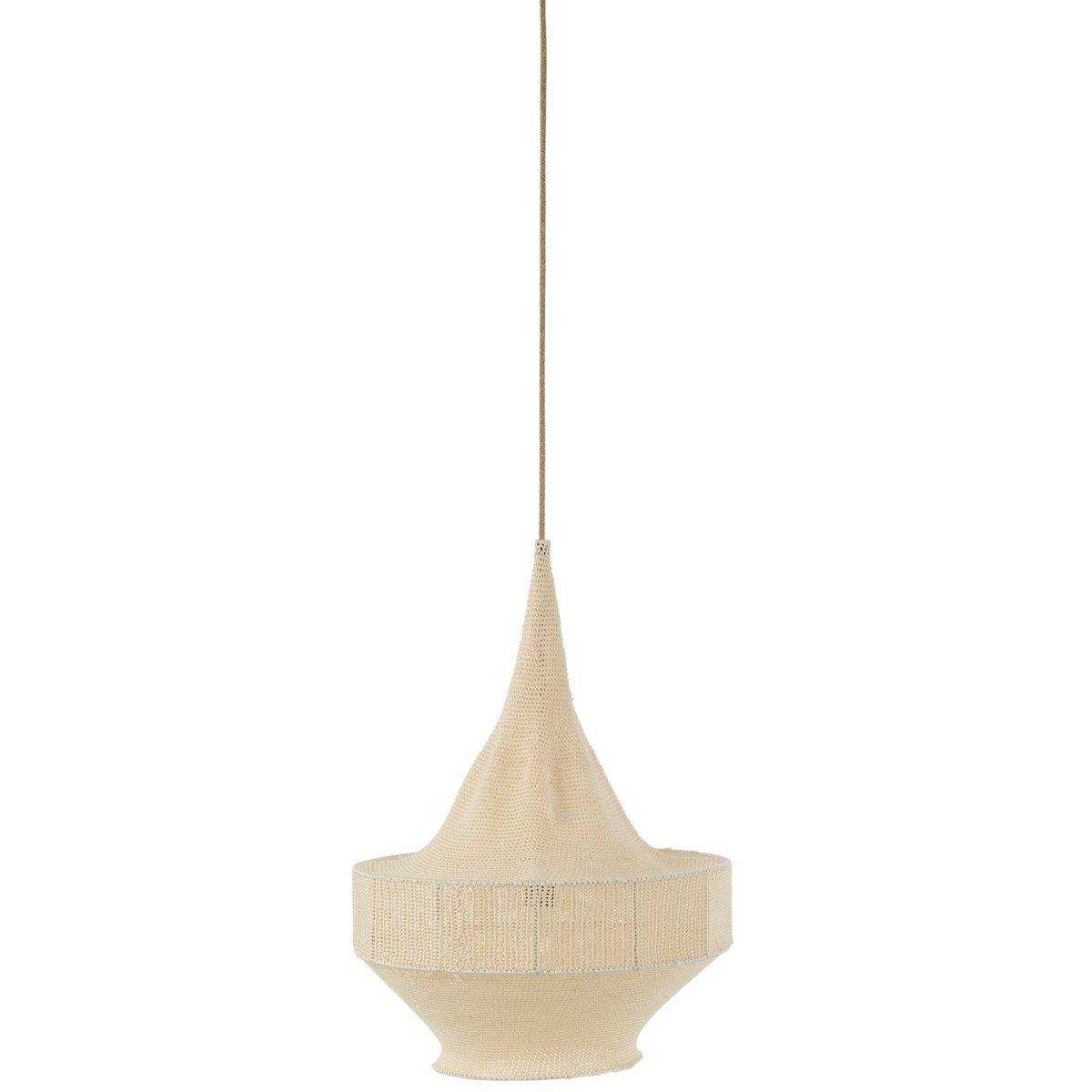 J-Line Hängelampe, handgestrickt, Beige, klein - HomeDesign Knaus