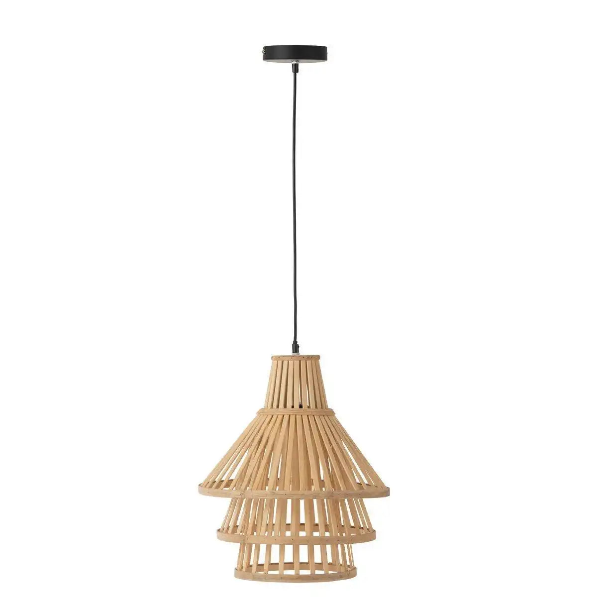 J-Line Hängelampe Layers - Bambus - Natur - Mittel - HomeDesign Knaus
