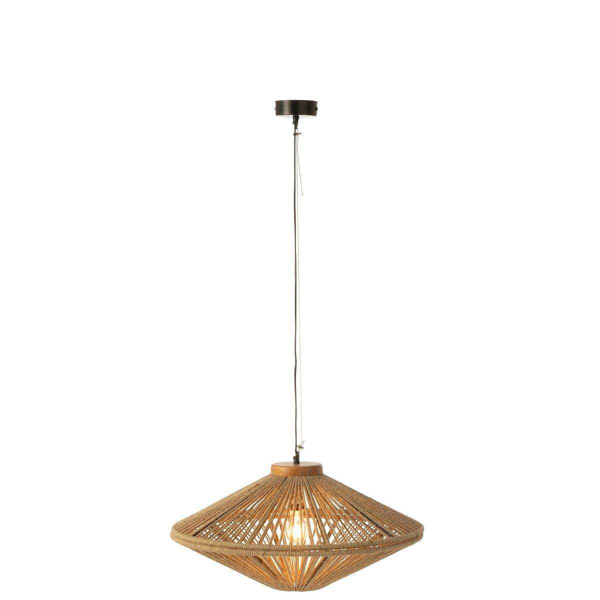 J-Line Hängelampe Ovni Eisen/Jute Natur Klein - HomeDesign Knaus