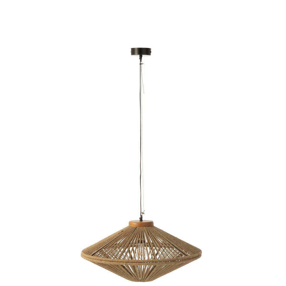 J-Line Hängelampe Ovni Eisen/Jute Natur Klein - HomeDesign Knaus