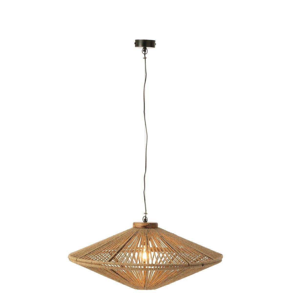 J-Line Hängelampe Ovni Eisen/Jute Natur Medium - HomeDesign Knaus