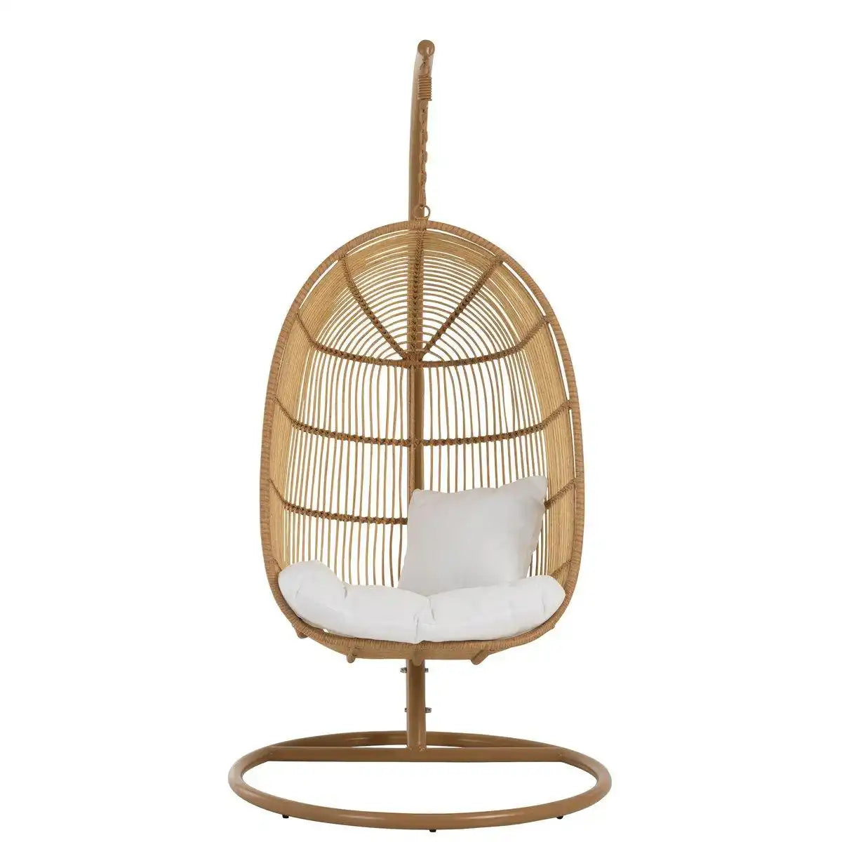 J-Line Hängesessel Oval – Stahl – Natur - HomeDesign Knaus