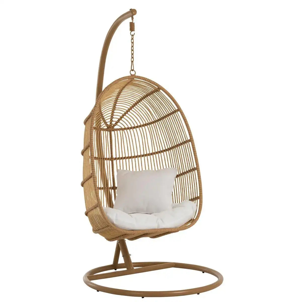 J-Line Hängesessel Oval – Stahl – Natur - HomeDesign Knaus