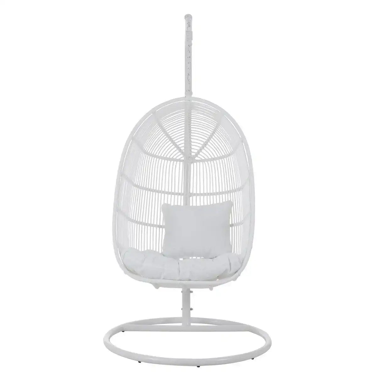 J-Line Hängesessel Oval Stahl Weiß - HomeDesign Knaus
