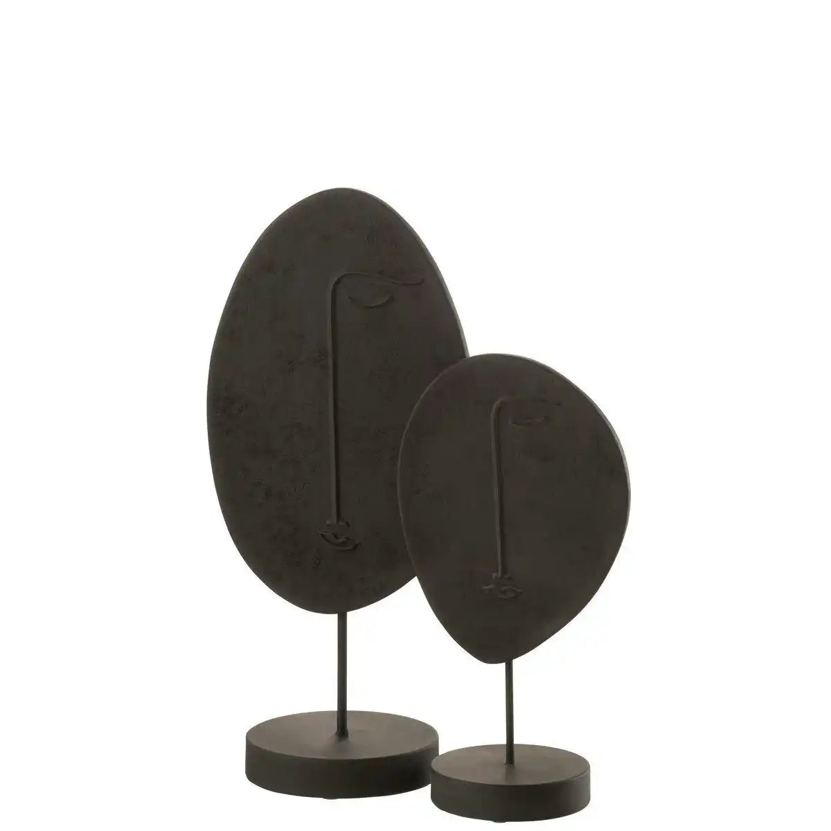 J-Line Head Flat On Foot Poly Black Large - HomeDesign Knaus