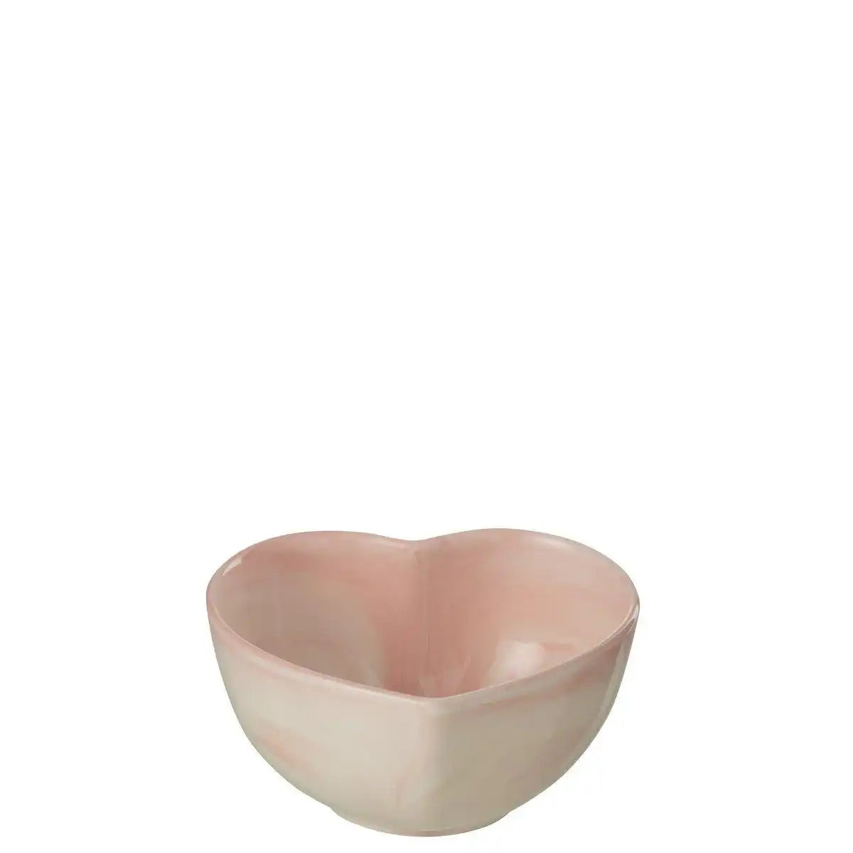 J-Line Heart Schüssel - Porzellan - Weiß/Rosa - Mittel - - HomeDesign Knaus