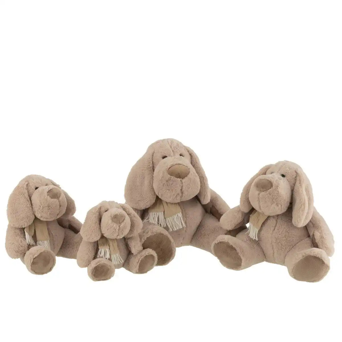 J-Line Hund+Schal Sitzend Textil Beige Extra Groß - HomeDesign Knaus