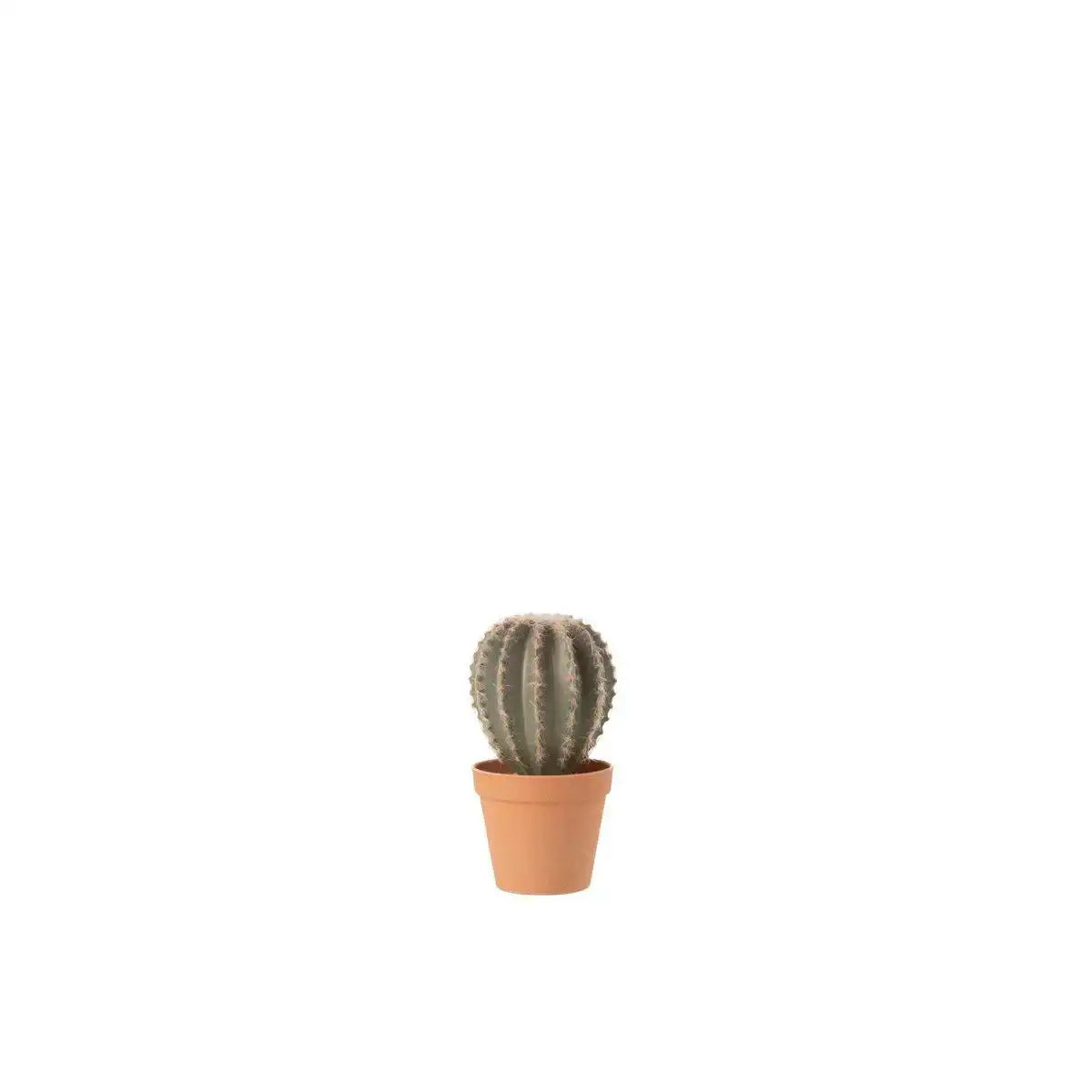 J-Line Kaktus Kugelförmig+Topf Kunststoff Grün/Terrakotta Groß - HomeDesign Knaus