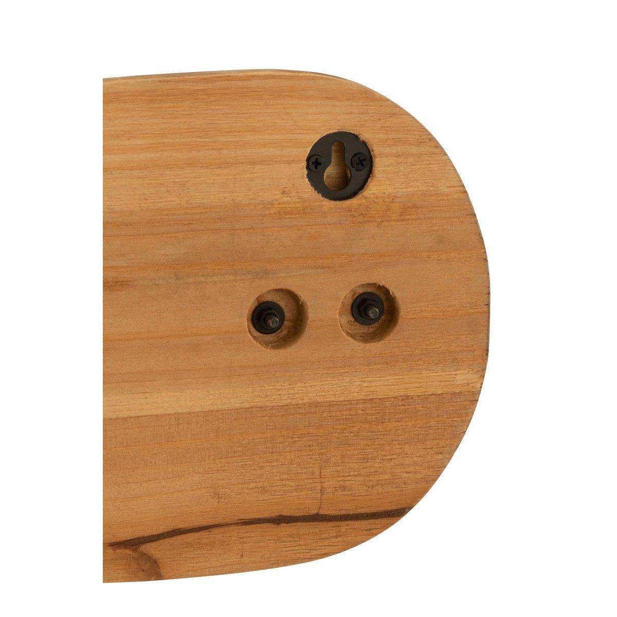J-Line Kapstok – Holz/Metall – Braun – 2 Stück - HomeDesign Knaus