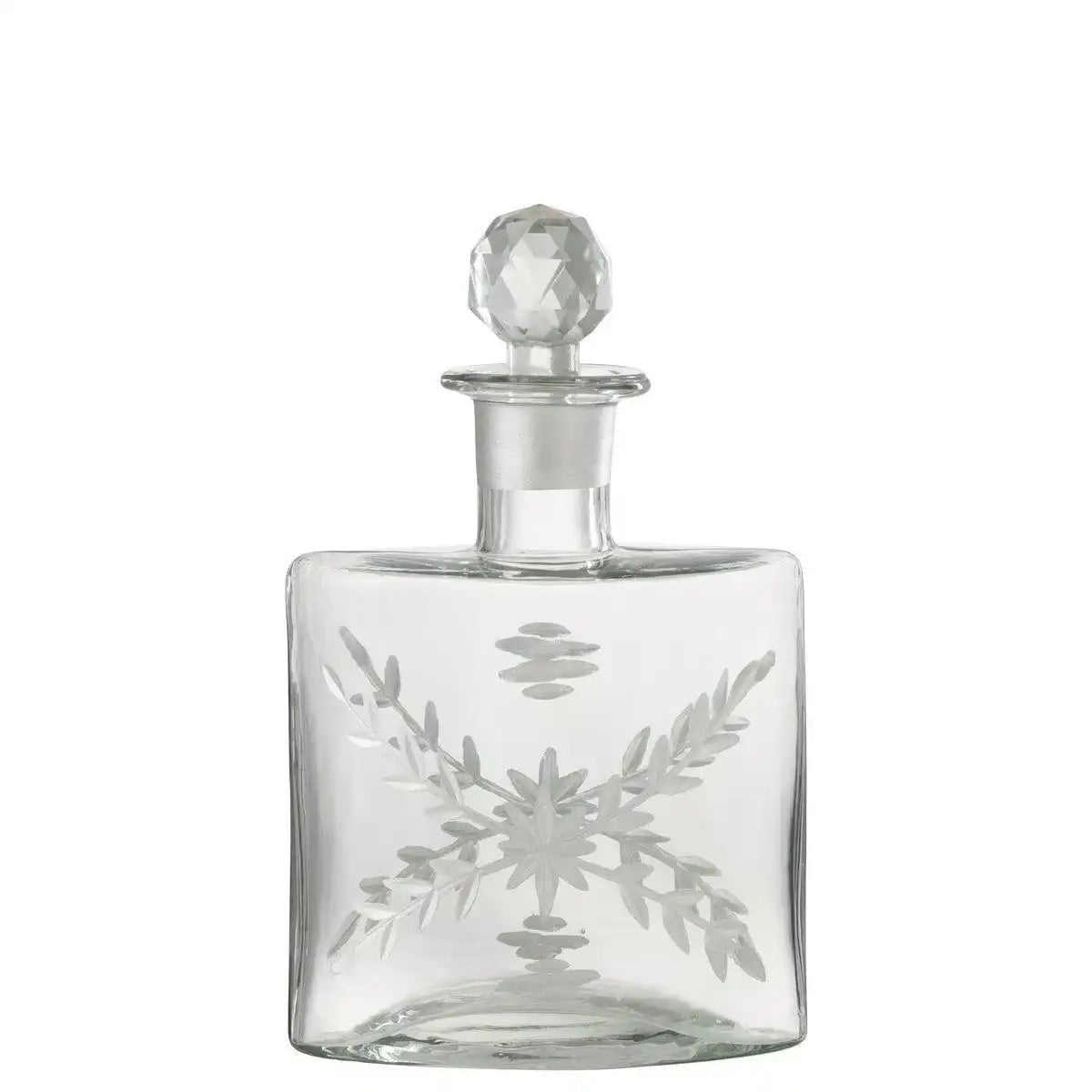 J-Line Karaffe Chloe Oval – Glas – transparent/gold - HomeDesign Knaus