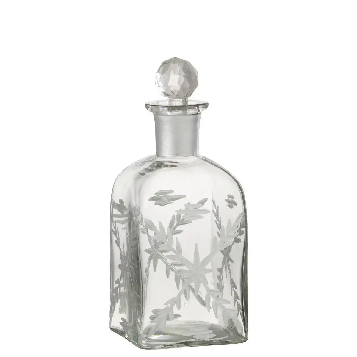 J-Line Karaffe Chloe Square – Glas – transparent/gold - HomeDesign Knaus