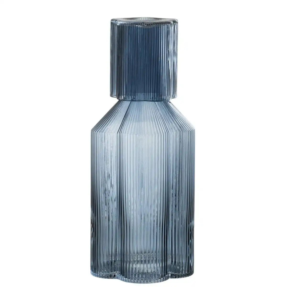 J-Line Karaffe Fiore - Glas - Dunkelblau - HomeDesign Knaus