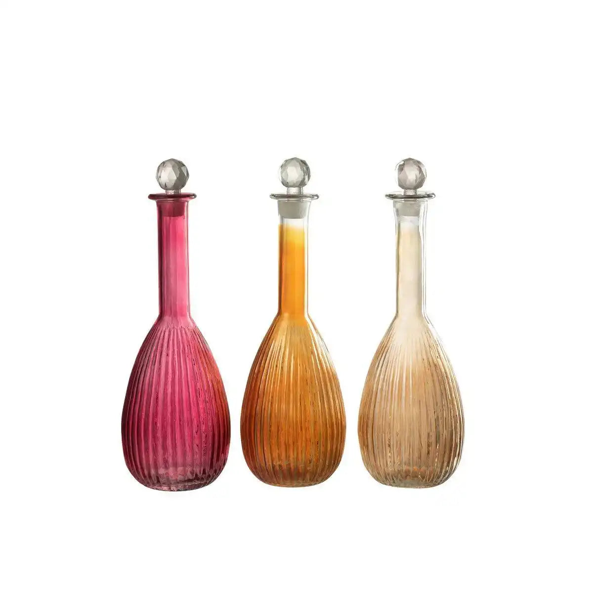 J-Line Karaffe Stripes – Glas – Rot - HomeDesign Knaus
