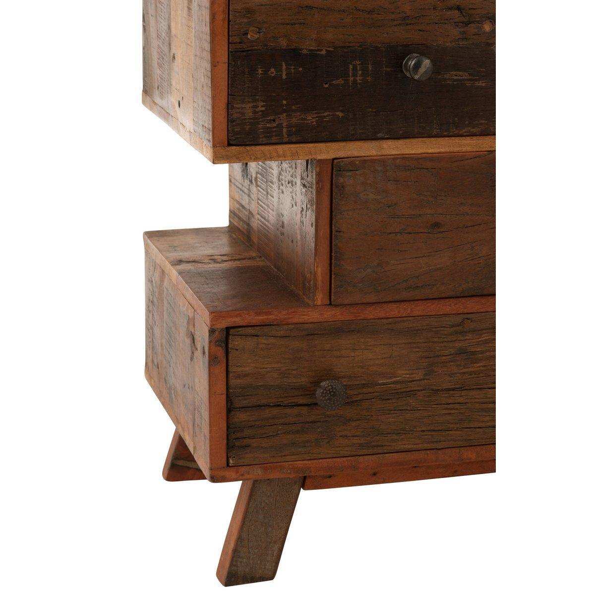 J-Line Kast Vinto Gerecycled Hout Natural - HomeDesign Knaus