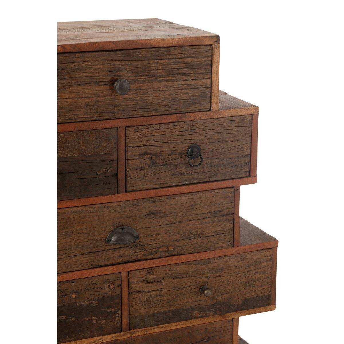 J-Line Kast Vinto Gerecycled Hout Natural - HomeDesign Knaus