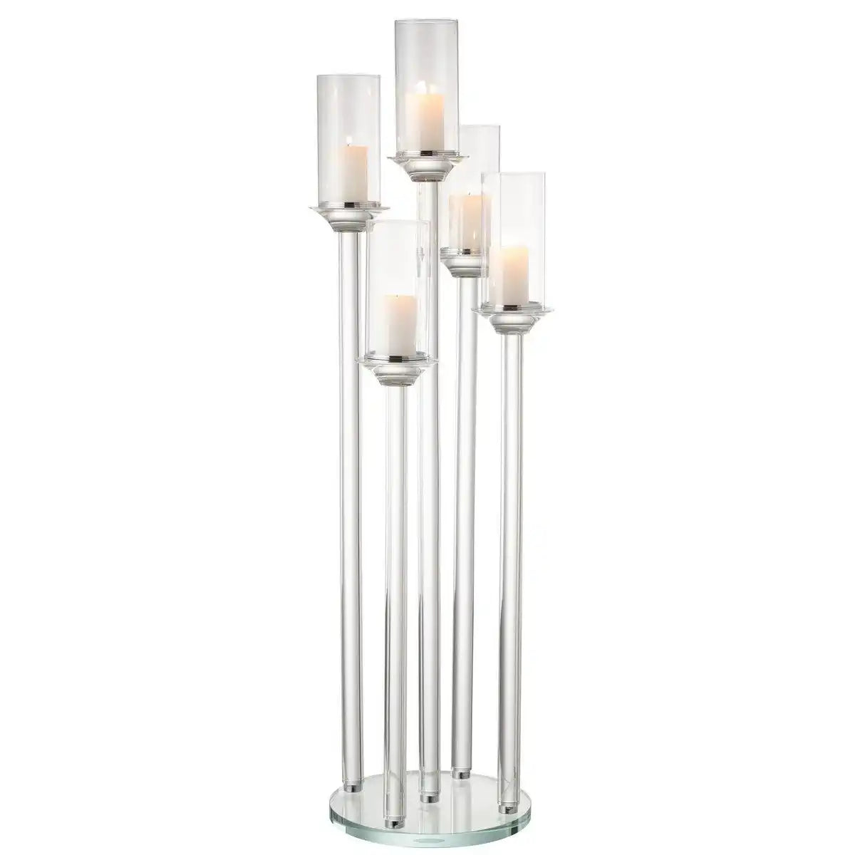 J-Line Kerzenhalter 5 groß Glas transparent - HomeDesign Knaus