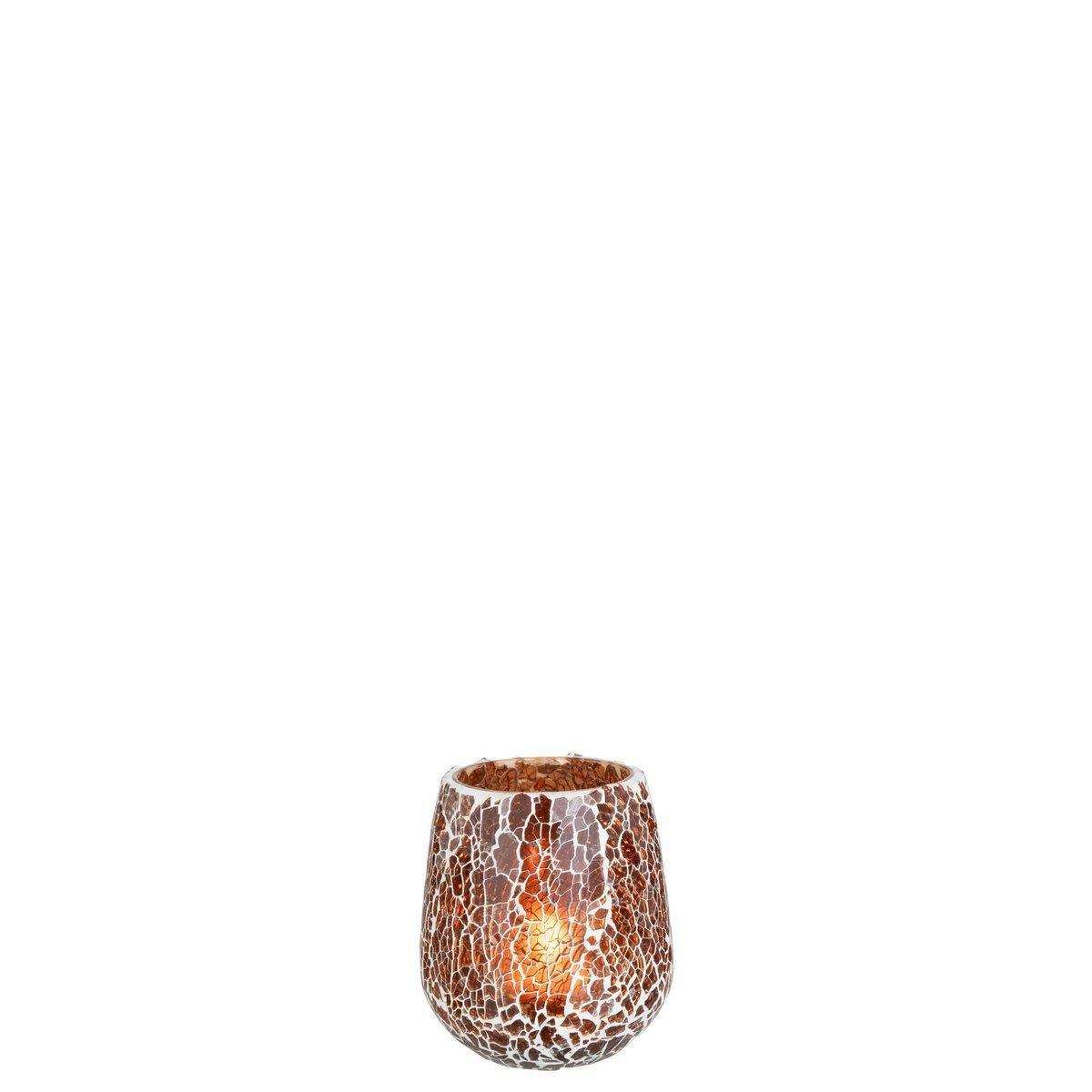 J-Line Kerzenhalter Ali - Glas - Braun - Mittelgroß - HomeDesign Knaus