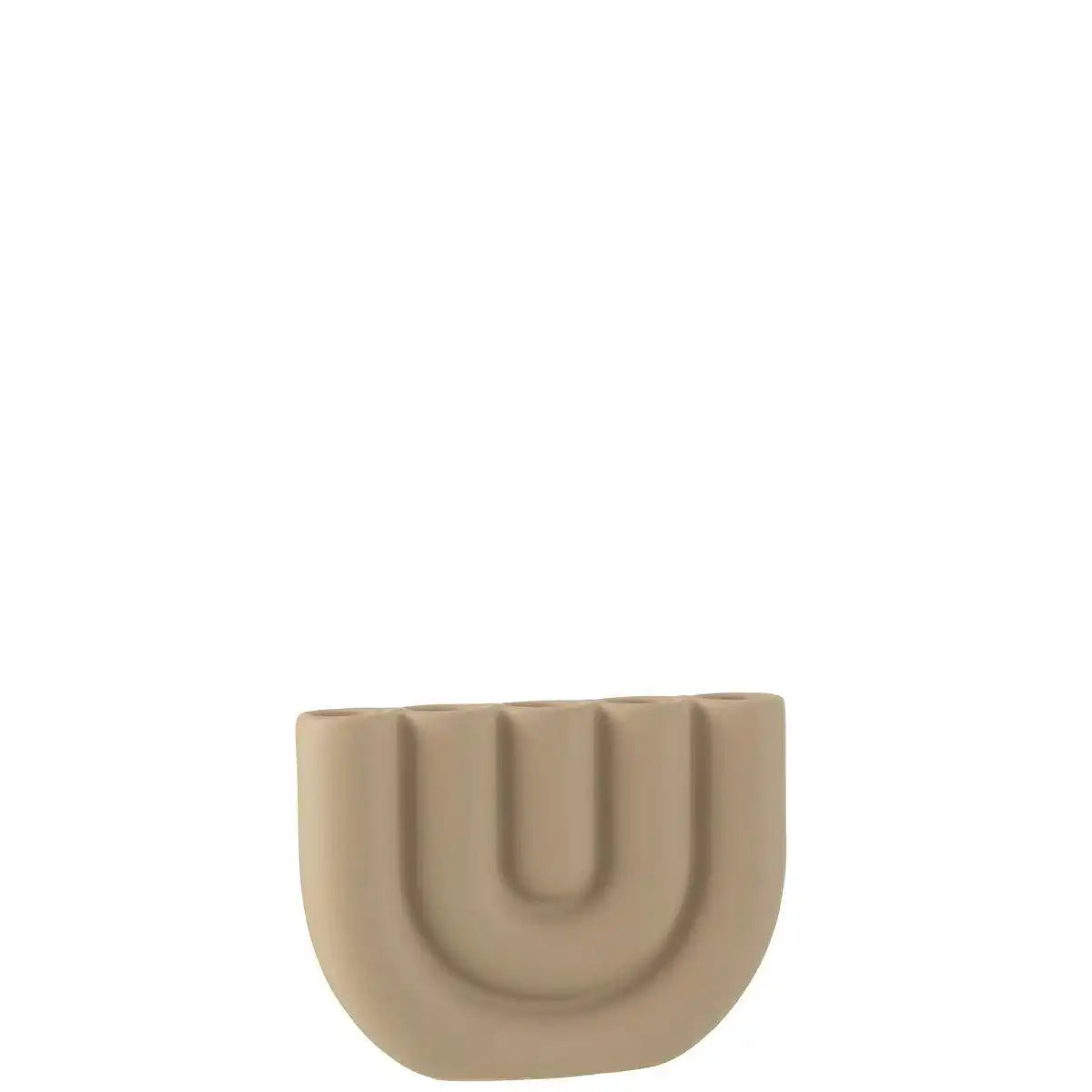 J-Line Kerzenhalter Bow 5 Candle – Keramik – Beige - HomeDesign Knaus