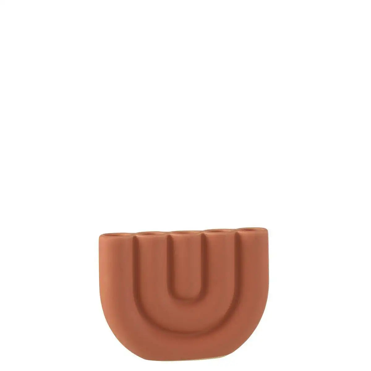 J-Line Kerzenhalter Bow 5 Candles – Keramik – Orange - HomeDesign Knaus