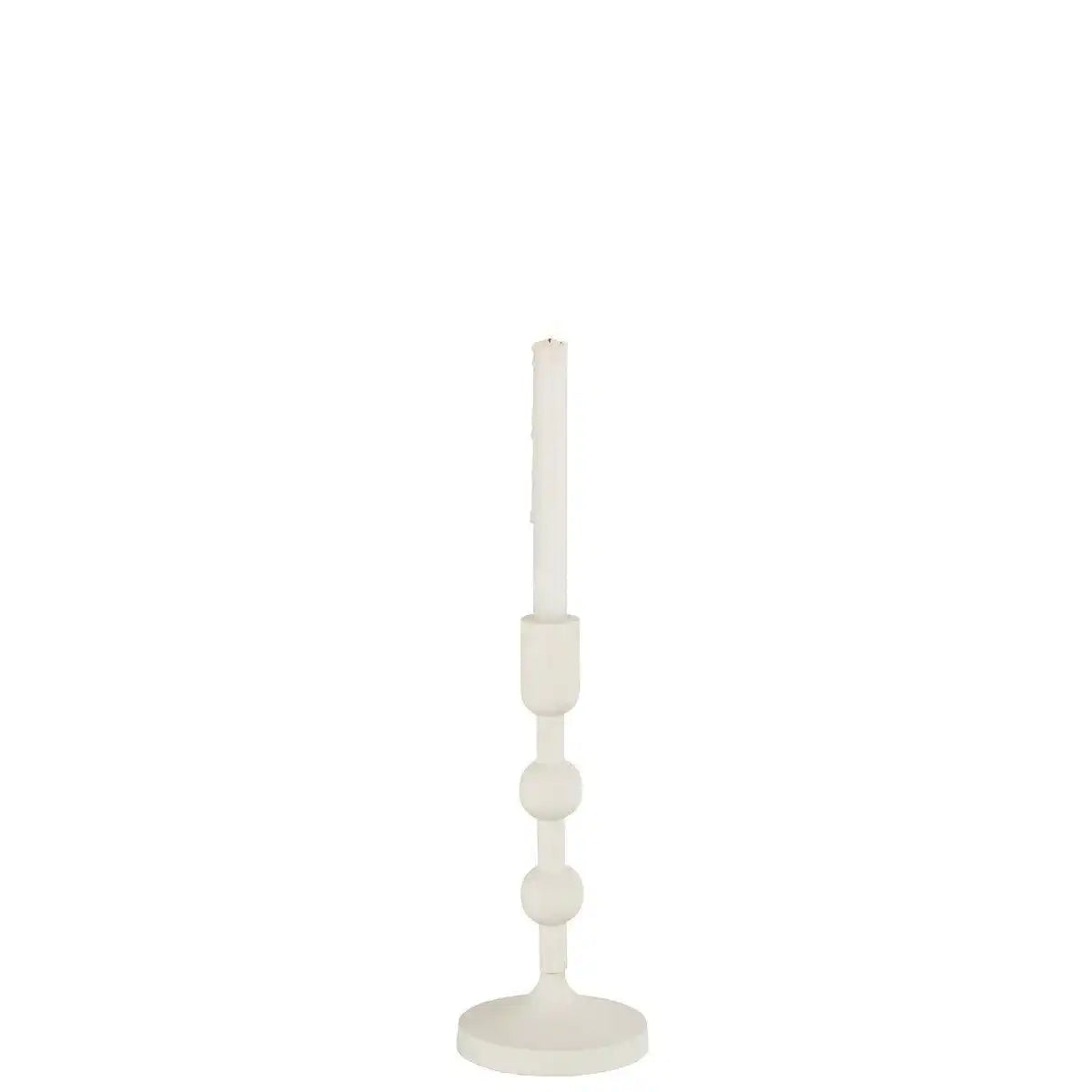 J-Line Kerzenhalter Bulbs – Aluminium – Weiß – groß - HomeDesign Knaus