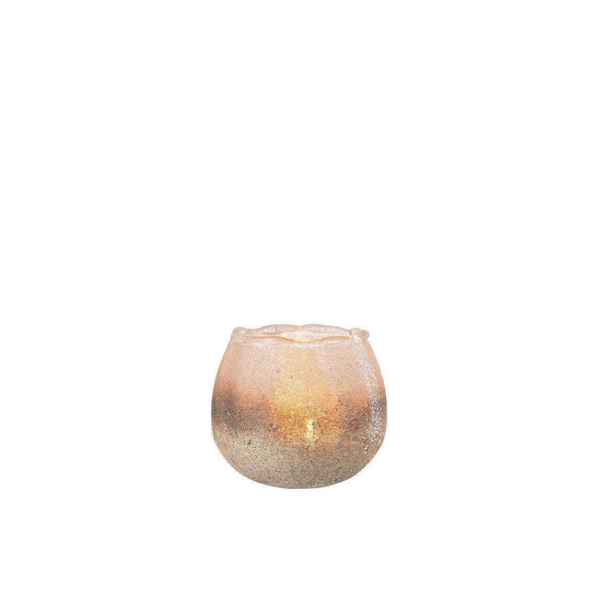 J-Line Kerzenhalter Camille - Glas - rosa - klein - - HomeDesign Knaus