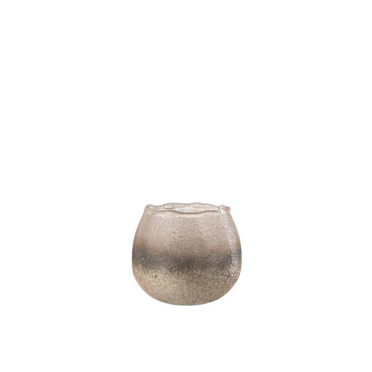 J-Line Kerzenhalter Camille - Glas - rosa - klein - - HomeDesign Knaus