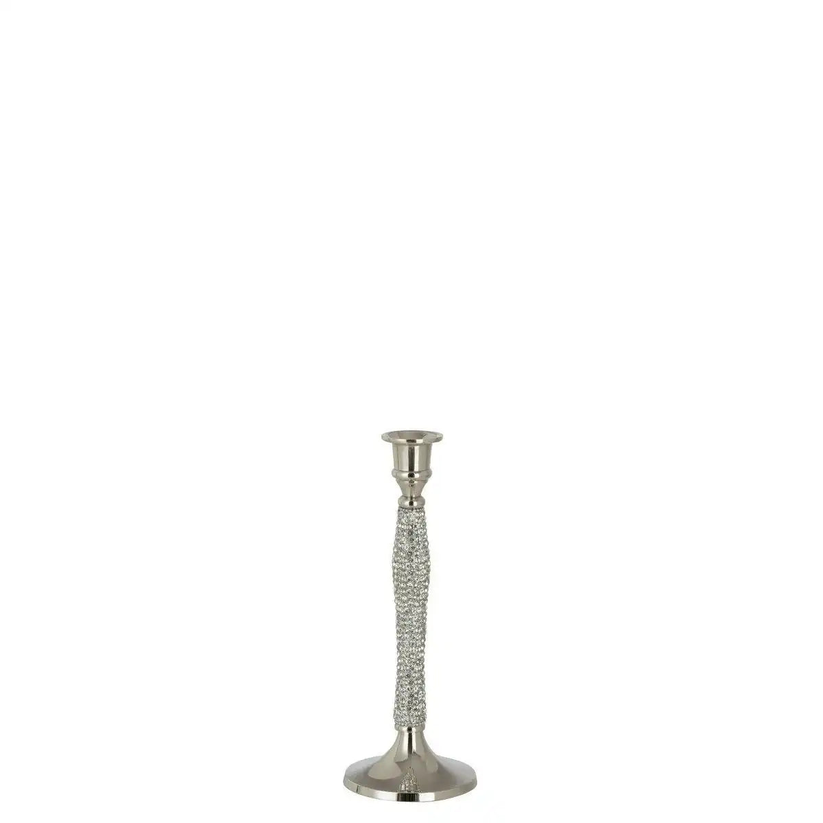 J-Line Kerzenhalter Diamond – Aluminium – Silber – mittel - HomeDesign Knaus