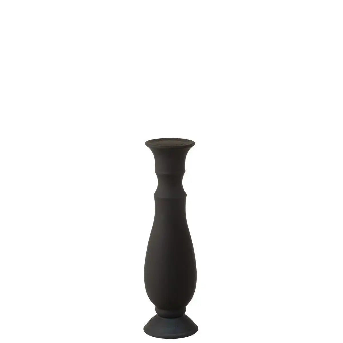 J-Line Kerzenhalter – Glas – Schwarz – groß - HomeDesign Knaus