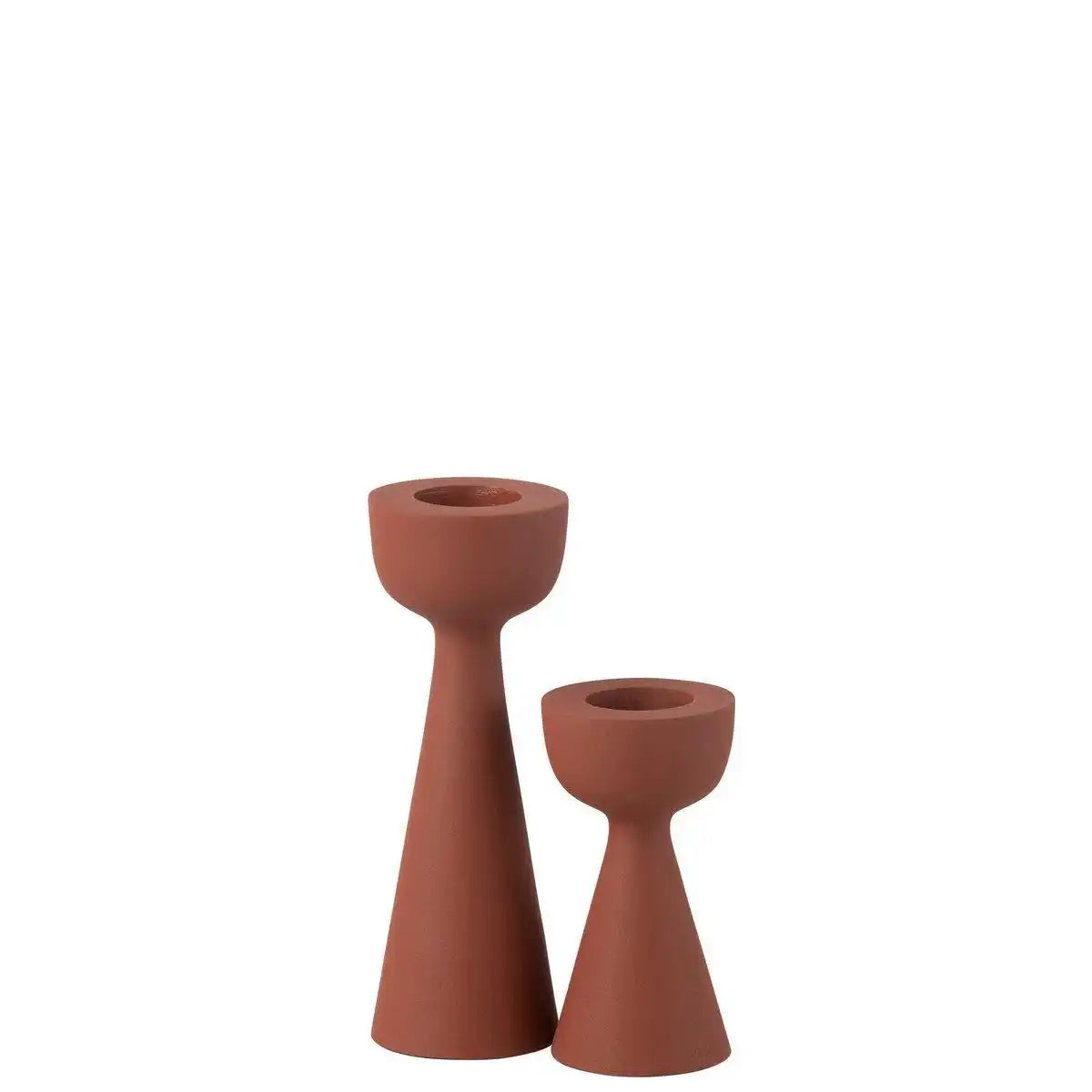 J-Line Kerzenhalter Kegel Aluminium Rost Groß - HomeDesign Knaus