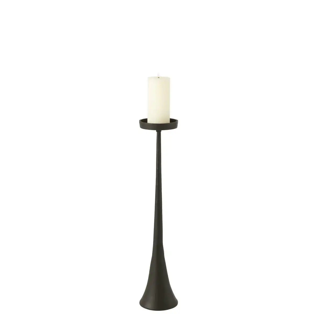 J-Line Kerzenhalter Luky - Aluminium - Schwarz - klein - HomeDesign Knaus