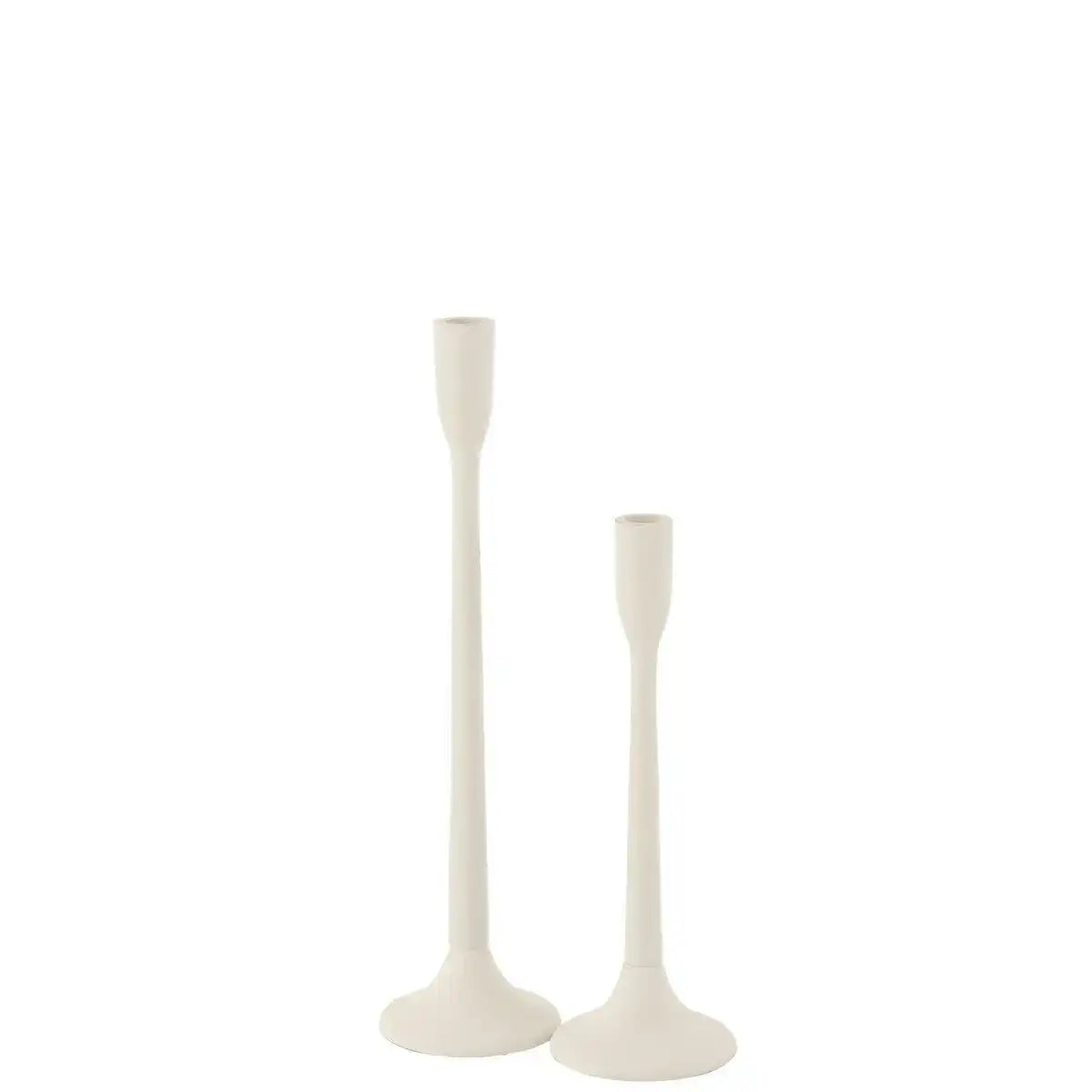 J-Line Kerzenhalter – Metall – Weiß – groß - HomeDesign Knaus