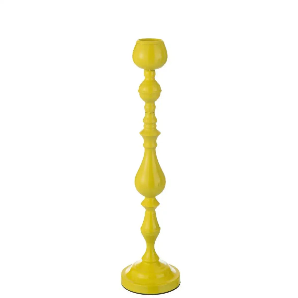J-Line Kerzenhalter Monarchy Metall Gelb Groß - HomeDesign Knaus