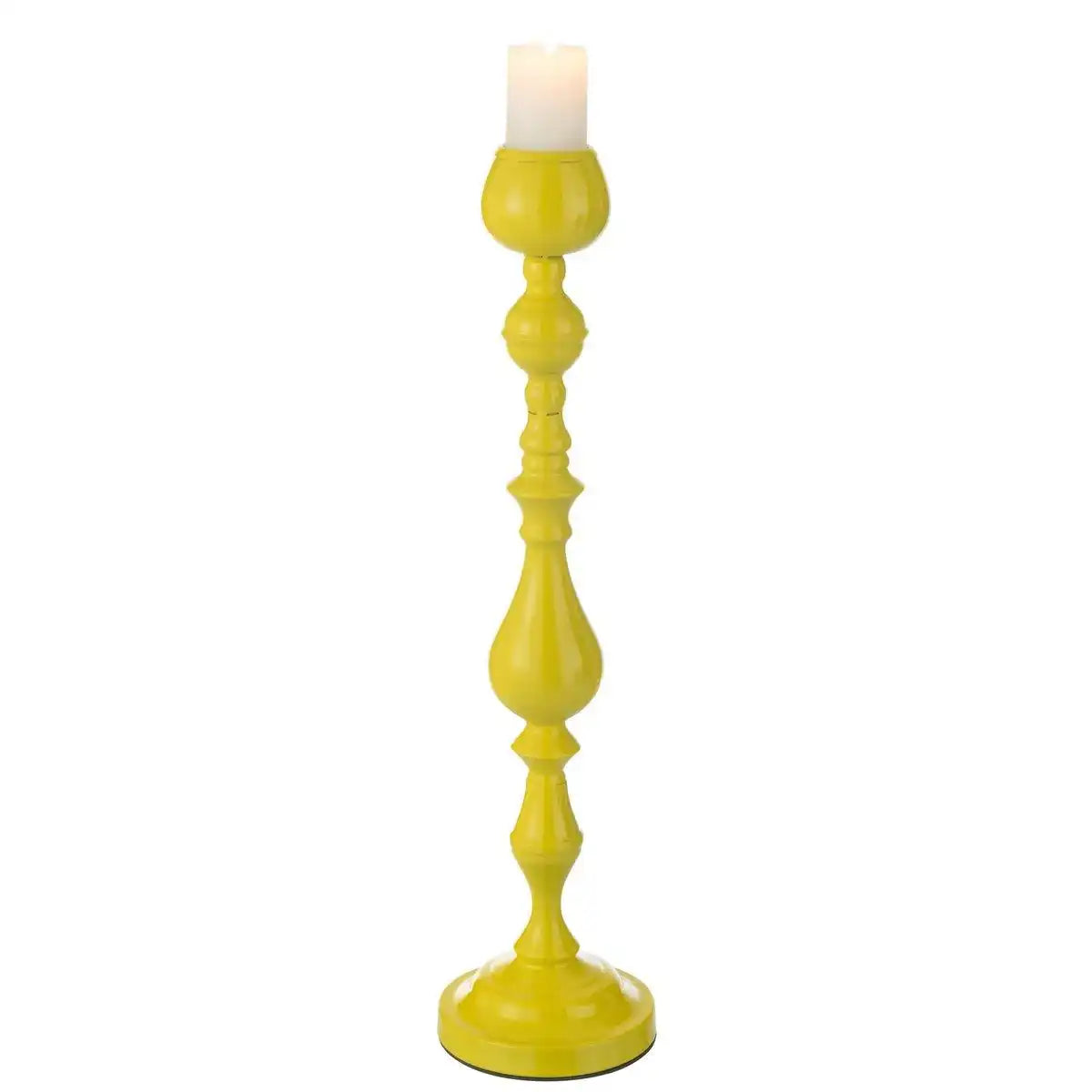 J-Line Kerzenhalter Monarchy Metall Gelb Groß - HomeDesign Knaus