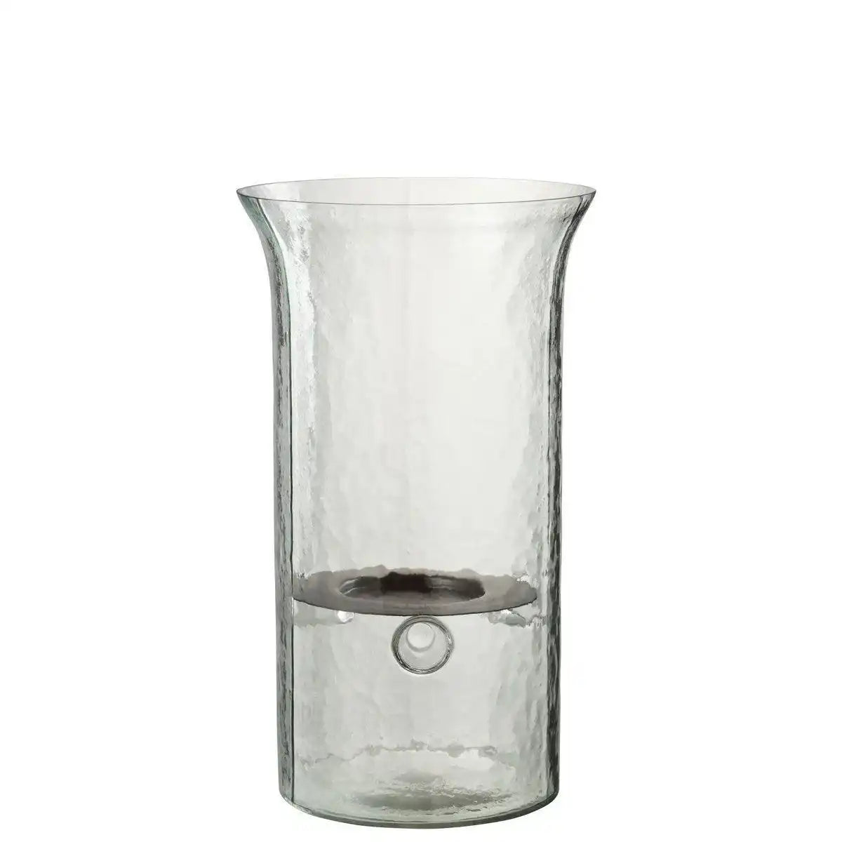 J-Line Kerzenhalter Plate Blurred – Glas – transparent – mittelgroß - HomeDesign Knaus