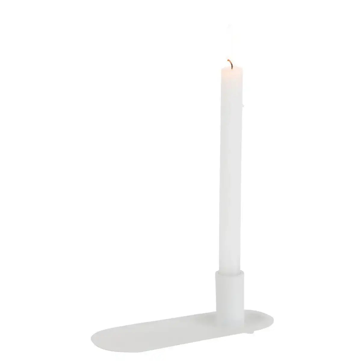 J-Line Kerzenhalter Plateau – Eisen – Weiß - HomeDesign Knaus